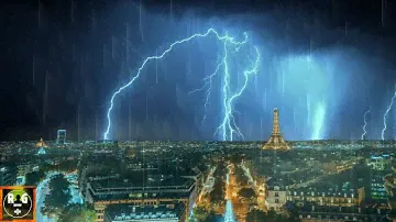 Orage sur Paris | Sons de Pluie et de Tonnerre pour dormir, se détendre, insomnie | 8 heures