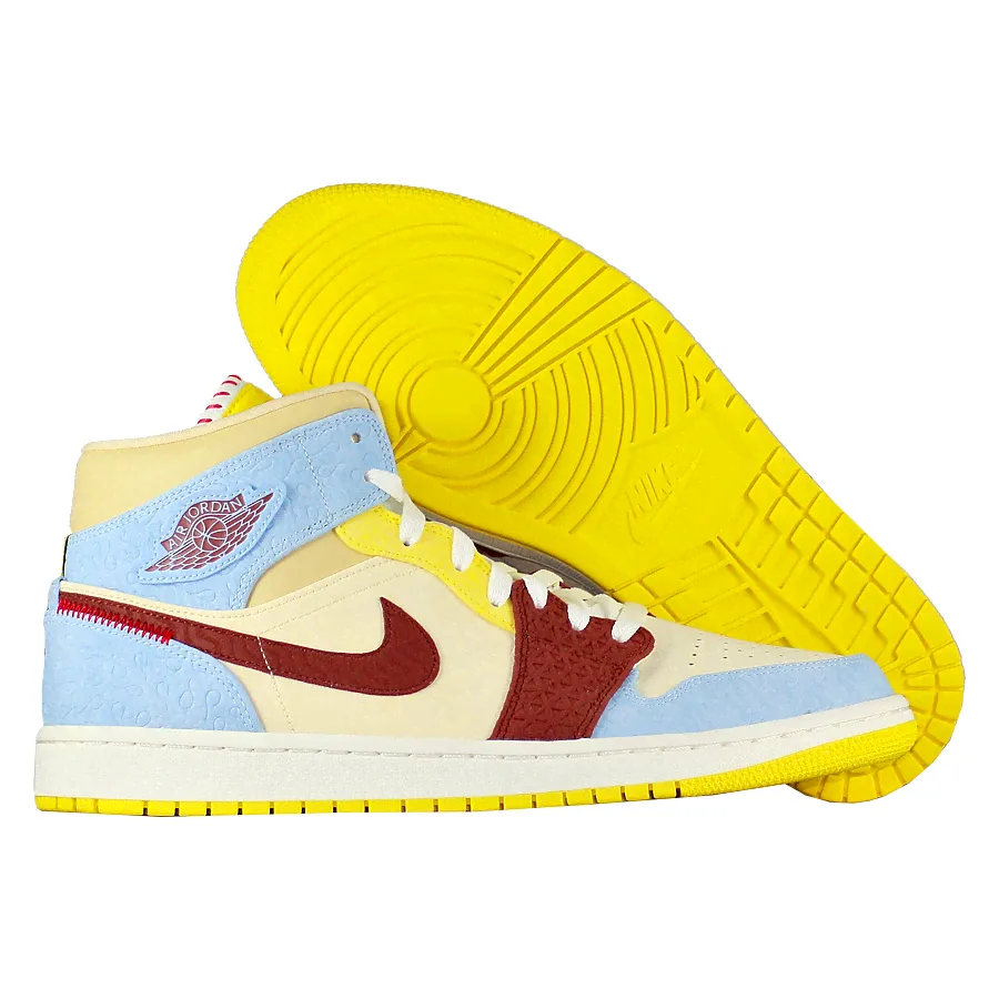 Кроссовки Air Jordan 1 Mid SE Fearless "Maison Chateau Rouge"CU2803-200-0