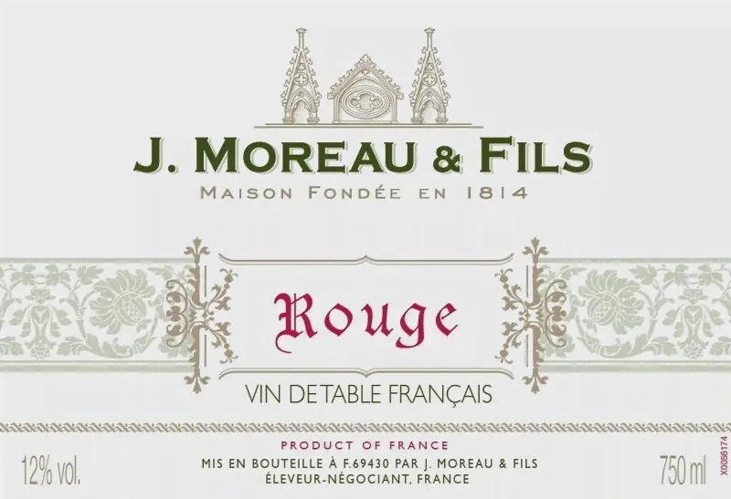 Вино J.Moreau & Fils, Rouge-1
