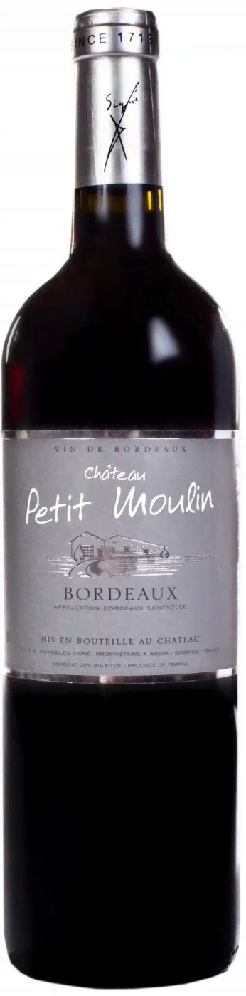 Вино "Chateau Petit Moulin" Rouge, Bordeaux AOC, 2018-0