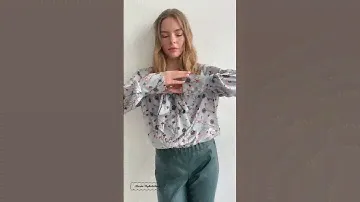 Серая блуза с бантом в цветочном принте - элегантная классика 😍Для заказа пишите в WA +375299208808