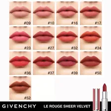Le Rouge Sheer Velvet Легкая увлажняющая губная помада с мягким матовым финишем